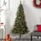 7ft. Pre-Lit Flat Back Montreal Mountain Pine Artificial Christmas Tree, White LED Lights